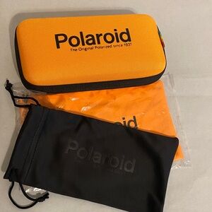 Polaroid Orange and Black Eyewear Case Set
